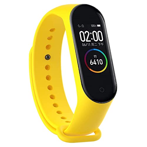 Image of Waylon Smart Band M4 - Fitness Band, 1.1-inch Color Display, USB Charging, Activity Tracker, Men's and Women's Health Tracking, Compatible All Androids iOS Phone (Yellow)