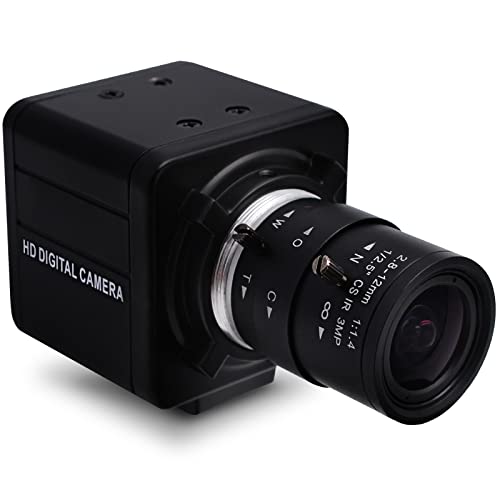 Image of SVPRO 4K Webcam with Zoom Lens, HD Manual Focus 4K 30fps Close-up Camera with 2.8-12mm Varifocal Lens, 4X Optical Zoom External PC Camera for Windows, Linux, Android, Mac OS, Raspberry Pi