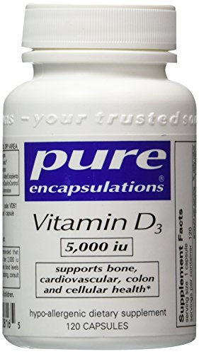 Pure Encapsulations - Vitamin D3 5000 IU 120 Capsules- 2 Pack
