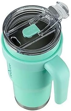 REDUCE 40 oz Mug Tumbler, Stainless Steel with Handle - BPA Free - (Red and White) - Image 2