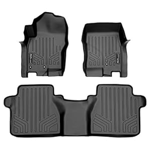 SMARTLINER Custom Floor Mats 2 Row Liner Set Compatible with 2005-2021 Nissan Frontier