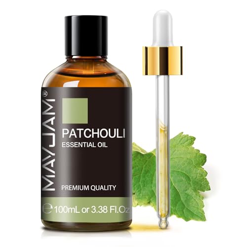 Huiles Essentielles Patchouli 100ml, MAYJAM Huile De Patchouli 100% Pure, IdéAl Pour L'AromathéRapie Aroma Diffuseur Huile Parfumée Massage