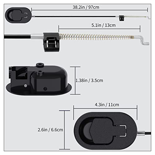 Baridwon 2 Set Recliner Replacement Parts, Durable Recliner Release Pull Handle with Recliner Pull Cable, Repair Replacement Parts Compatible with Most Furniture of Recliner Chair Sofa Couch