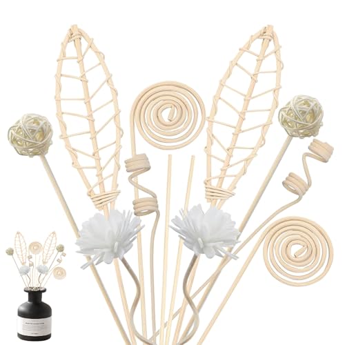 16 Stück Raumduft Diffuser,8 Formen Rattanstäbchen, Rattan-Holzdiffusorstäbchen, Ersatz-Rattanstäbchen, Rattan Duftdiffusor und Blumen für Raumduft für Zuhause Büro Hotel 16 Stück Raumduft Diffuser,8 Formen Rattanstäbchen, Rattan-Holzdiffusorstäbchen, Ersatz-Rattanstäbchen, Rattan Duftdiffusor und Blumen für Raumduft für Zuhause Büro Hotel