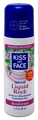 Kiss My Face Deodorant Liquid Rock Roll On Patchouli 3 Ounce (88ml) (6 Pack)