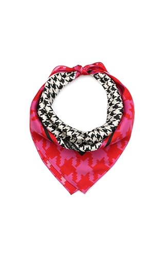 kate spade new york Women's Houndstooth Silk Bandana, Stylish & Lightweight Accessory, Ideal for Everyday