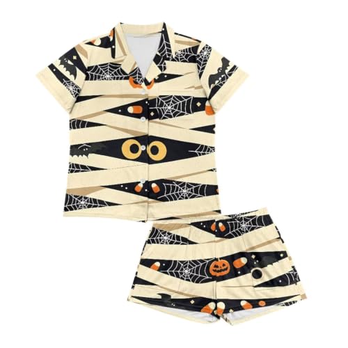 Image of Women's Short Sleeve Sleepwear Pajamas Nightwear with Pockets