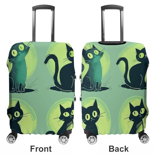 Travel Luggage Cover Suitcase Protector Colorful Cartoon Cat Elastic Washable Suitcase Cover Anti-scratch Spandex Baggage Covers Fits 18-32 Inch Luggage3