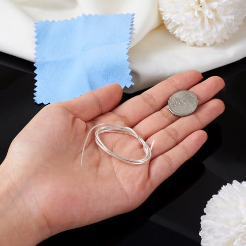 Fashewelry 18 Gauge 925 Sterling Silver Wire 1.6 Feet Dead Soft Jewelry Making Wire 1mm Round Craft Wire for Beading Jewelry Wire Wrapping - Thumbnail 6