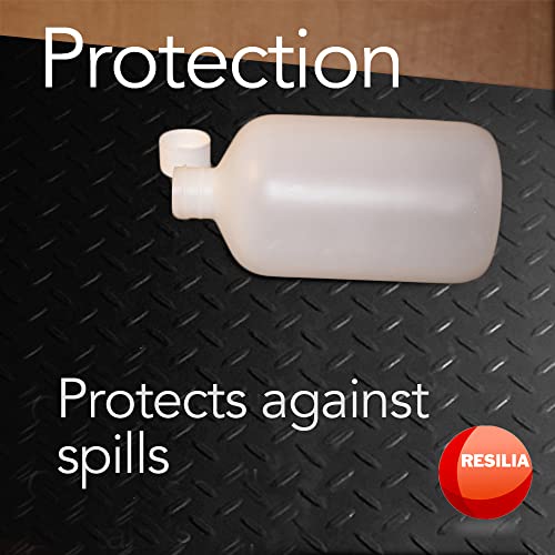 Resilia Premium Under The Sink Mat- Large Universal Size, Cut To Fit Cabinets, Shelf & Drawer Liners, Thick Plastic Diamond Plate Surface, 24 X 48 Inches, Black #TOP3