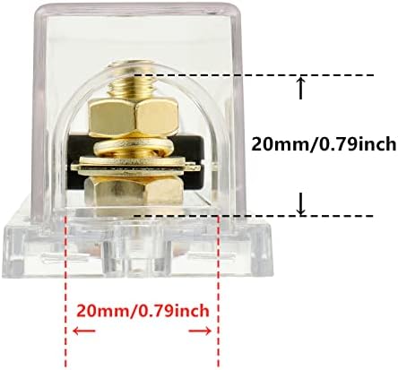 BOJACK 2 Pcs 120A Clear Shell ANL Fuse Holder and 2 Pcs 120 Amp 32 VDC ANL Fuses for Audio and Video System