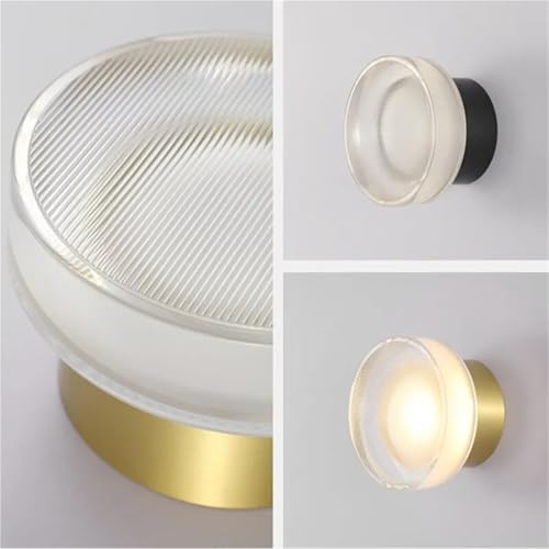 Applique murale en verre dorée à lumière neutre pour chambre - 2