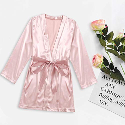 Women Kimono Robe Silk Long Printed Peacock Robes Satin Bathrobe Kimono Nightgow, Women's Plus Size Floral Satin Robe Bride Bridesmaid Wedding Nightgowns Short