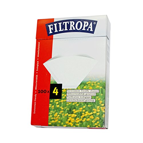 2 Boxes of Filtropa Size 4 Filter Papers, Pack of 100, White