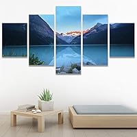 SIGNWIN 5 Panel Canvas Wall Art Calming Waters for Home Decorations Ready to Hang - 60