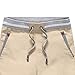 Men's Summer Casual Linen Big Pants All Seasons Suited Soft Shorts Fashionable Versatile Breathable Five-Minute Short (Khaki,X-Large)