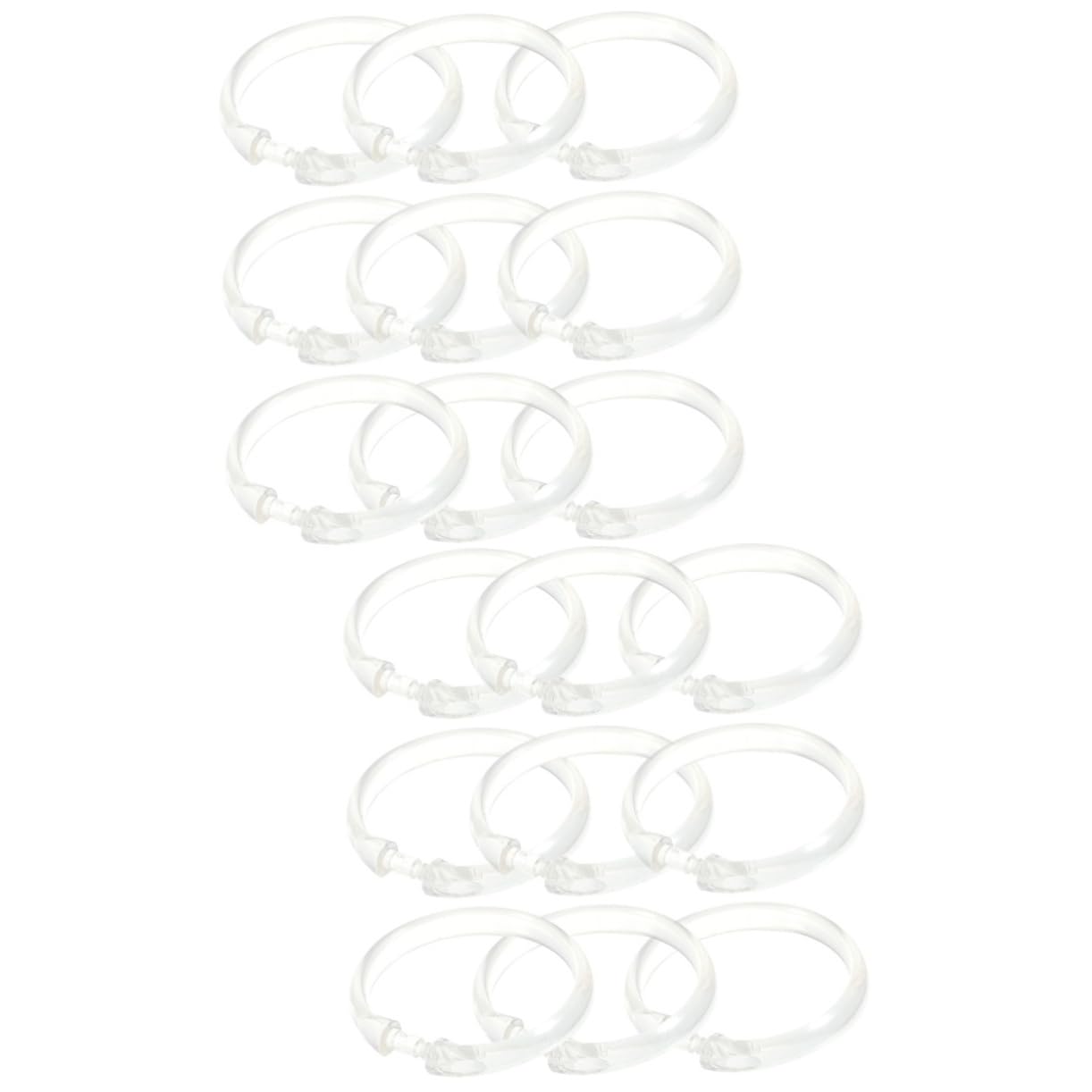 100 Stück Duschvorhangringe Aus PE - Ø40mm O-förmige Gardinenhaken In Weiß - Geräuscharm & Leicht