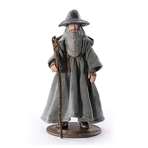 Lord of the Rings Figura Bendyfigs El Señor de los Anillos Gandalf, Color Mehrfarbig (Noble Collection 849421006839)