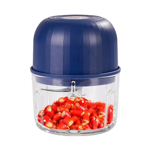 1x Electric Garlic Chopper - 40W Cordless Vegetable Chopper, Manual Food Processor | 9.3x11.4cm...