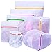 Mikihat 7 Tailles Sacs à Linge, Filet de Lavage, Sac de Machine à Laver resistant pour Chemise sous Vêtements Soutien Gorge Bas, Chaussettes Linge de Maison Vêtements pour Bébés