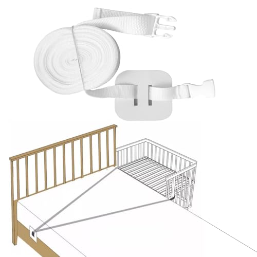 Forbabe 8M Beistellbett Befestigung Boxspringbett, Universelle Gurt Beistellbett Boxspringbett,...