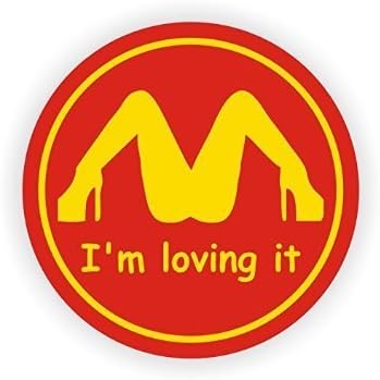 I'm Loving It Hard Hat Sticker/Helmet Decal Label Lunch Tool Box Funny