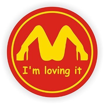 I'm Loving It Hard Hat Sticker/Helmet Decal Label Lunch Tool Box Funny