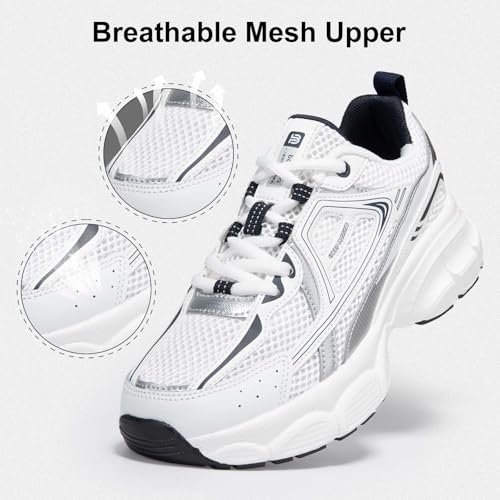 BAASPLOA Women's Chunky Fashion Sneakers Casual Sports Shoes Mesh Breathable Athletic Gym Workout Tennis Shoe Platform Thick Walking Shoes - Image 4