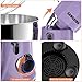 SAMSAIMO 3-IN-1 Electric Stand Mixer, 660W 10-Speed With Pulse Button, Attachments include 6.5QT Bowl, Dough Hook, Beater, Whisk for Most Home Cooks (Purple, 5.5QT)