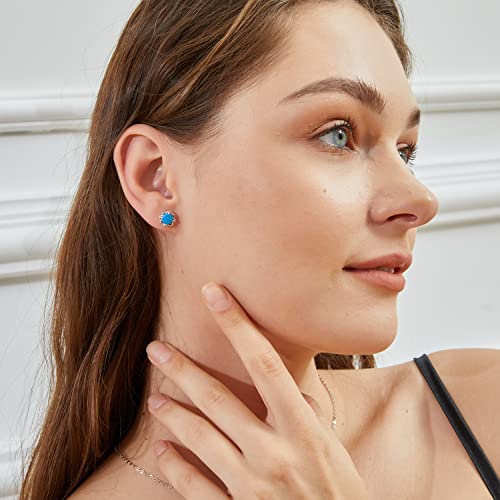 Created Opal Flower Stud Earrings for Women Hypoallergenic Jewelry Gifts3