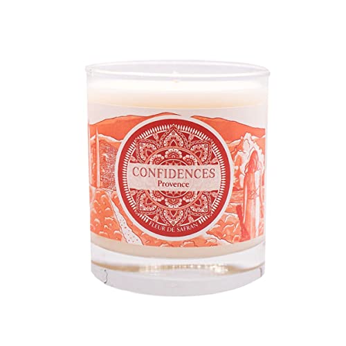 Bougie parfumée fleur de safran d'exception, artisanat de Provence 280g