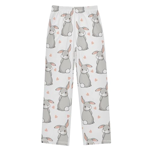 Bunny Love Boys Long Pants Soft Trousers Elastic Waist Kids Lounge Bottoms with Pockets S-XL