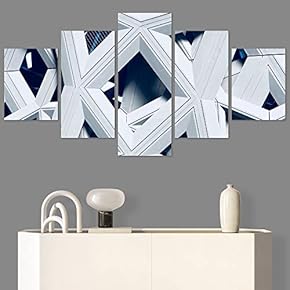 SIGNWIN 5 Panel Canvas Wall Art Architecture &...