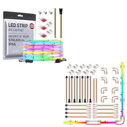 Tira de LED RGB COB IP66 16.4 pies DC12V 576 LED/m miniatura 1