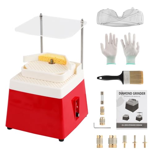 FAHKNS Stained Glass Grinder: 4200RPM Upgrade Stained Glass Grinder Kit with Double Layer,5/8