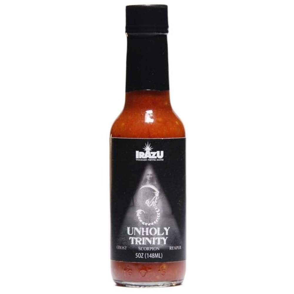 Irazu Volcanic Pepper Sauce - Unholy Trinity, 5 oz (Carolina Reaper, Scorpion, and Ghost Pepper)