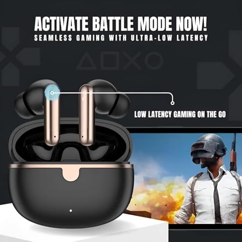 Image of Original Earbuds for Boat 161 Elite Wireless Bluetooth Earbuds with Built-in Microphone, HD Stereo Audio, Quick Charging Feature, 50H Playback & Bluetooth v5.3 (Black) for Smart Phone Smart TV