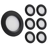 Sepzlly 12V Campervan Eingebaute Led Montage Deckenleuchten Dimmbar 3W 3000K Warme Weiße Spot Lichter Für T4 T5 Wohnwagen Boot Yacht Wohnmobil Kabine Unter Schrank Küche Schwarz Cri 92+ 6Stück