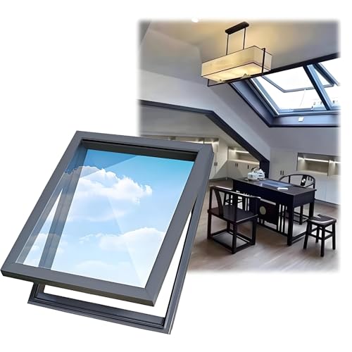 Claraboya de aluminio con vidrio templado doble para iluminación de áticos y sótanos 2