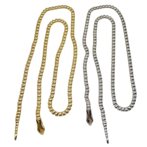 Decorative Belt Unique Snake Head Design Metal Waist Belt Metal Chain Belt For Women Mens Pants Skirt Coat Accessories for Country Concert Outfit(Gold)4