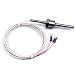 Atoplee 1pc Stainless Steel Waterproof Pt100 Ohm Probe Sensor L 50mm Pt NPT 1/2'' Thread with Insulation Lead Wire