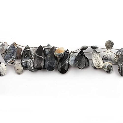 Dendrite opal faceted pear drop briolettes haut de gamme pour joaillerie fine