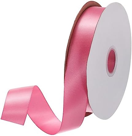 sourcing map 6mm 25 Yard(23m)/75ft Satin Ribbon Grosgrain Thin Solid Silk Wedding Bouquet Ribbon for Valentine's Day Gift Wrapping Cake Box Bows Black