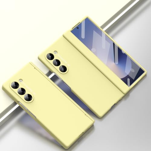 Coque Galaxy Z Fold 6 antichoc protection intégrale rigide charnière jaune