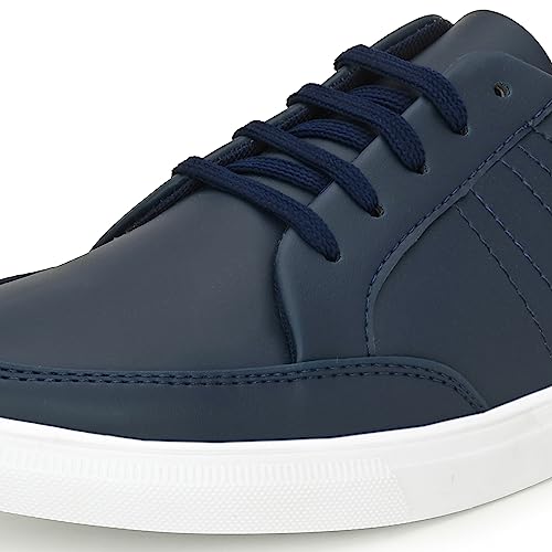 Image of Centrino Black Sneakers for Man | Shoes for Men Stylish Casual | Lightweight Lace-Up Walking Shoes with Cushioned Insole | Breathable Comfortable Canvas Mens Shoes | Anti-Skid Sole | Sneaker for Men (6312)