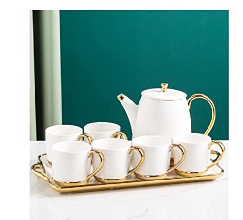 Ceramiczny zestaw filiżanek do kawy z tacą na popołudniową herbatę i do użytku w kuchni