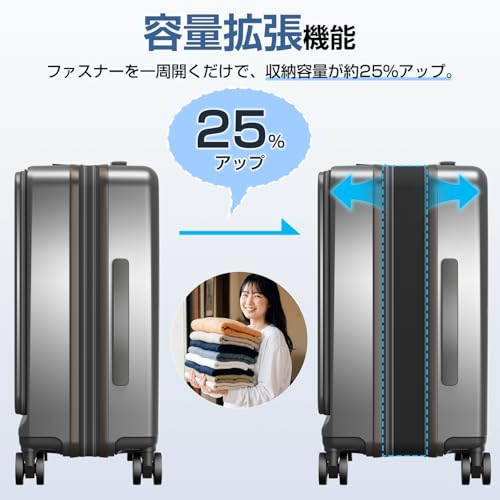 BARGOHOY スーツケース フロントオープン Sサイズ 42L