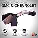K&N Cold Air Intake System: High-Flow Air Filter, Increase Performance & Towing: Compatible with 1994-2004 Chervolet/GMC Silverado 1500,2500,3500, Sierra 1500, 77-3021KP