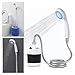 Walbest Portable Shower for Camping, Battery Powered Portable Outdoor Showers, Handheld Rechargeable Camping Shower, Waterproof Camp Pump with Showerhead for Hiking, Travel, Car, Pet White