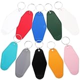 MAGICLULU 20pcs Plastic Luggage Key Tags Blank Keychain Labels Multi-Purpose Hotel Key Tags for Travel and
